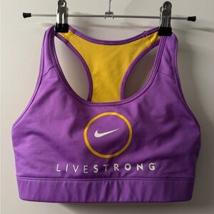 Nike LIVESTRONG Purple and Yellow Sports Bra